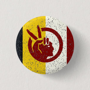 Badge Rond 2,50 Cm drapeau du Mouvement indien américain