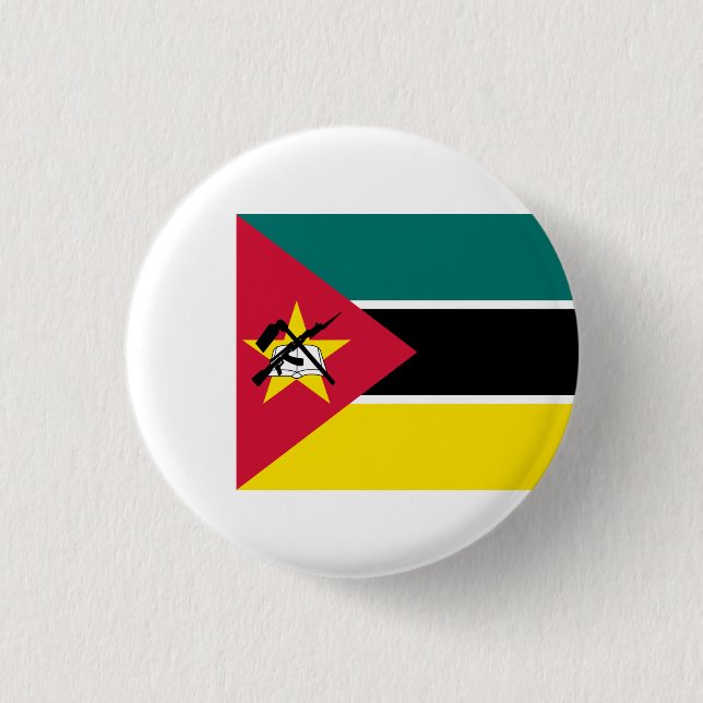 Badge Rond 2,50 Cm Drapeau du Mozambique (Devant)