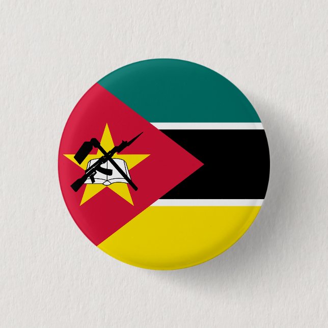 Badge Rond 2,50 Cm Drapeau du Mozambique (Devant)