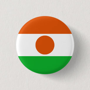Badge Rond 2,50 Cm Drapeau du Niger