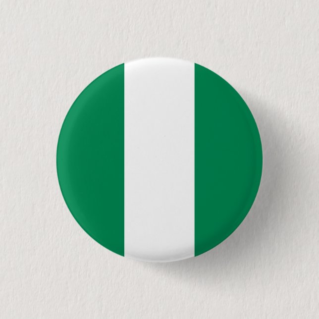 Badge Rond 2,50 Cm Drapeau du Nigeria (Devant)