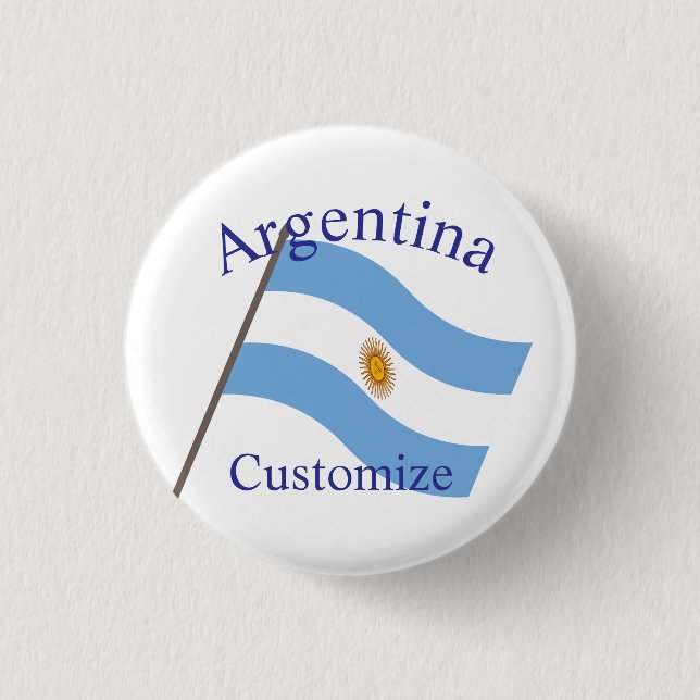 Badge Rond 2,50 Cm Drapeau du pays Argentine Thunder_Cove (Devant)