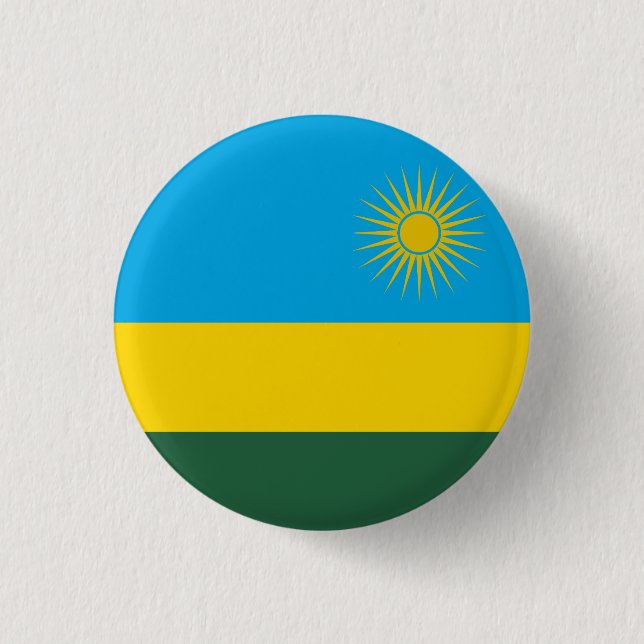 Badge Rond 2,50 Cm Drapeau du Rwanda (Devant)