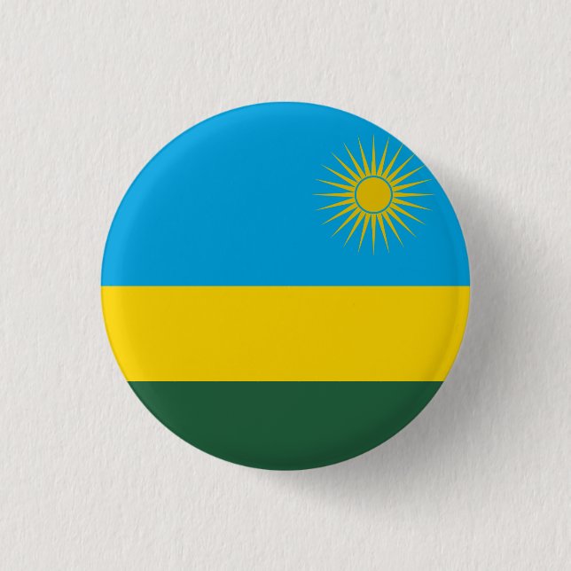 Badge Rond 2,50 Cm Drapeau du Rwanda (Devant)