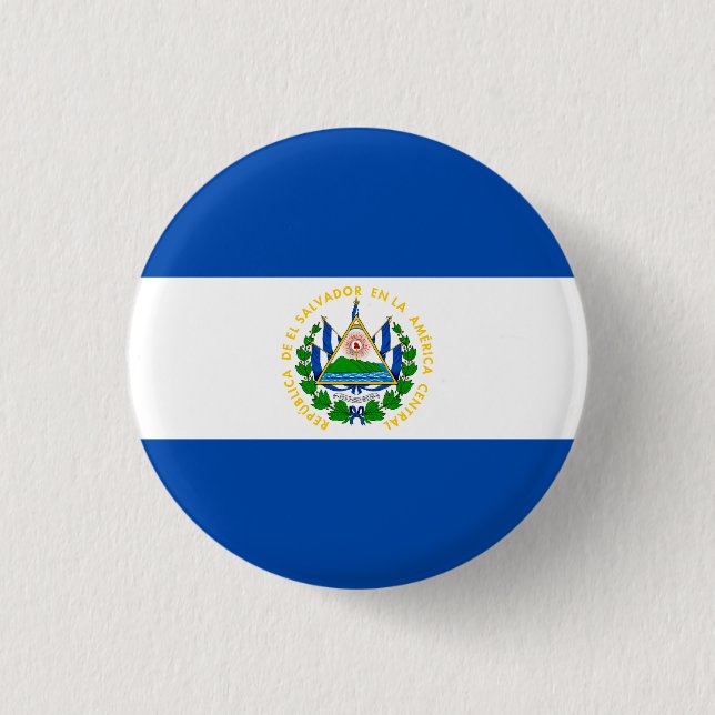 Badge Rond 2,50 Cm Drapeau du Salvador (Devant)