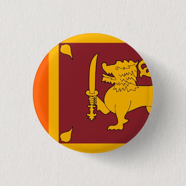 Badge Rond 2,50 Cm Drapeau du Sri Lanka (Devant)