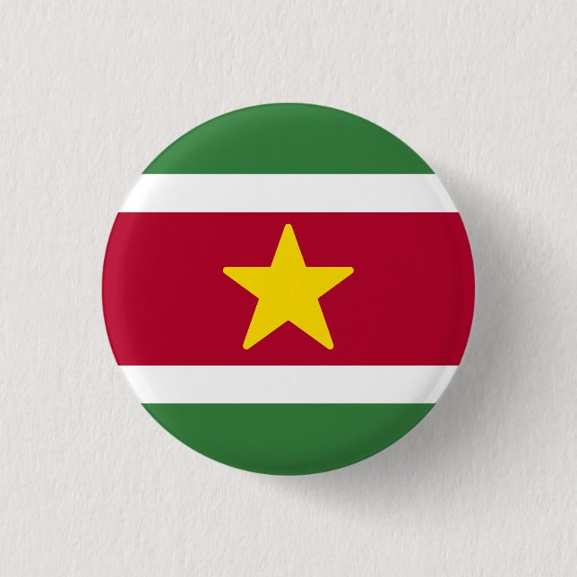 Badge Rond 2,50 Cm Drapeau du Suriname (Devant)