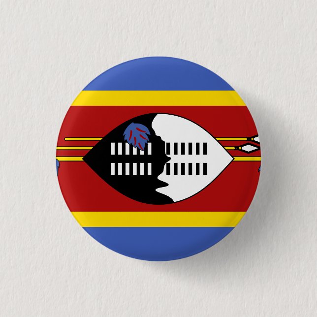 Badge Rond 2,50 Cm Drapeau du Swaziland (Devant)