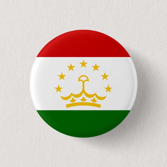 Badge Rond 2,50 Cm Drapeau du Tadjikistan (Devant)