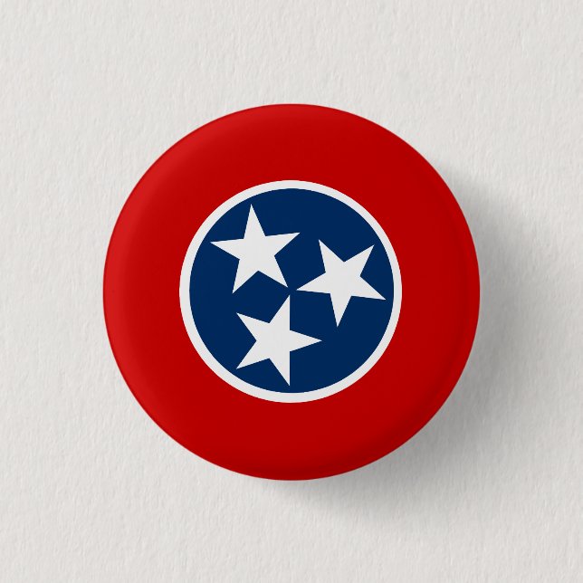 Badge Rond 2,50 Cm Drapeau du Tennessee (Devant)