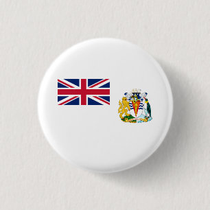 Badge Rond 2,50 Cm Drapeau du Territoire antarctique britannique