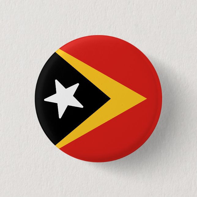 Badge Rond 2,50 Cm Drapeau du Timor-Leste (Devant)