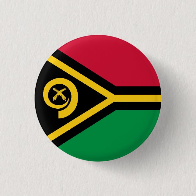Badge Rond 2,50 Cm Drapeau du Vanuatu (Devant)