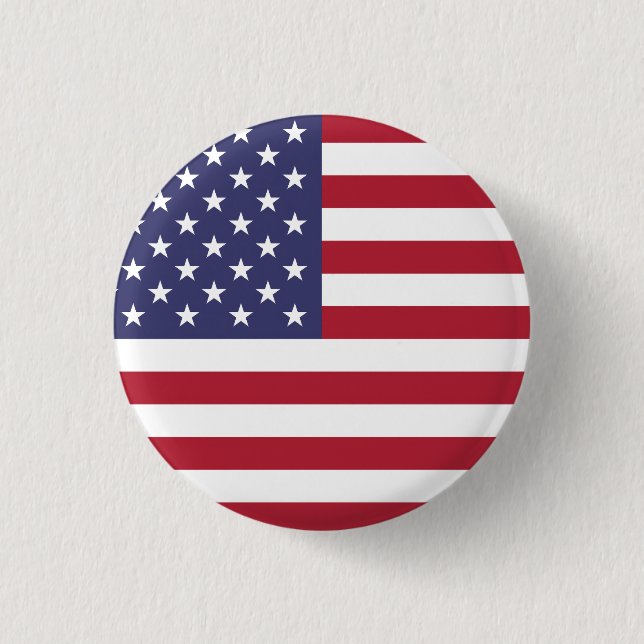 Badge Rond 2,50 Cm Drapeau États-Unis  (Devant)