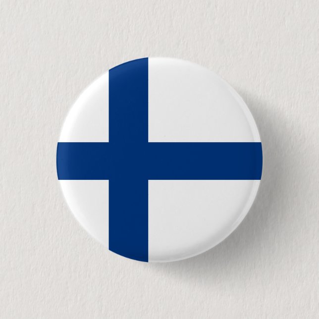 Badge Rond 2,50 Cm Drapeau finlandais, Drapeau finlandais (Devant)
