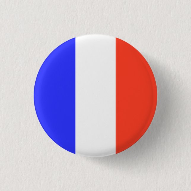 Badge Rond 2,50 Cm Drapeau français (Devant)