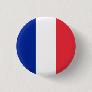 Badge Rond 2,50 Cm Drapeau français, Drapeau de France