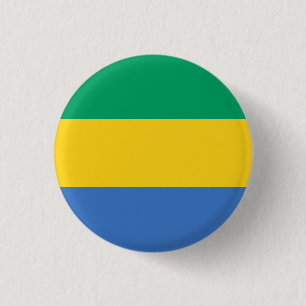 Badge Rond 2,50 Cm Drapeau Gabon