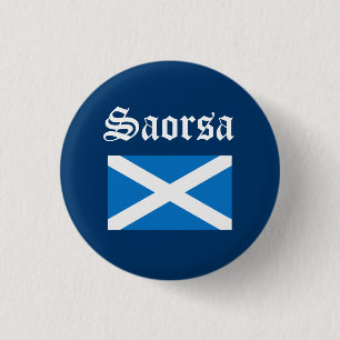 Badge Rond 2,50 Cm Drapeau gaélique écossais Pinback de liberté de