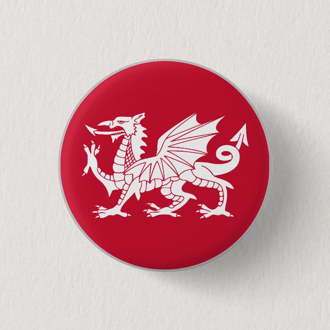 Badge Rond 2,50 Cm Drapeau gallois (Devant)