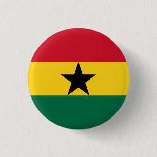 Badge Rond 2,50 Cm Drapeau ghanéen, Drapeau du Ghana