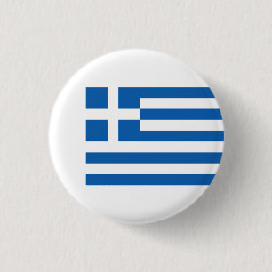 Badge Rond 2,50 Cm Drapeau grec, Drapeau grec