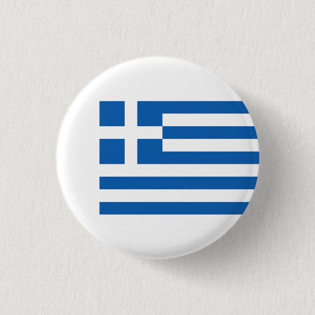 Badge Rond 2,50 Cm Drapeau grec, Drapeau grec (Devant)