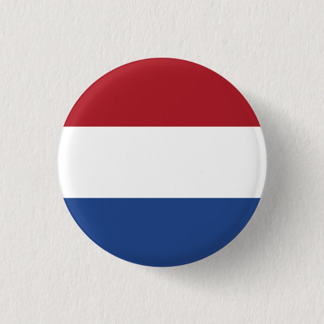 Badge Rond 2,50 Cm Drapeau hollandais, Drapeau de Pays-Bas (Devant)
