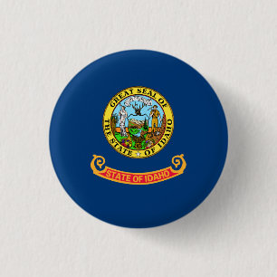 Badge Rond 2,50 Cm Drapeau Idahoan, Drapeau Idaho