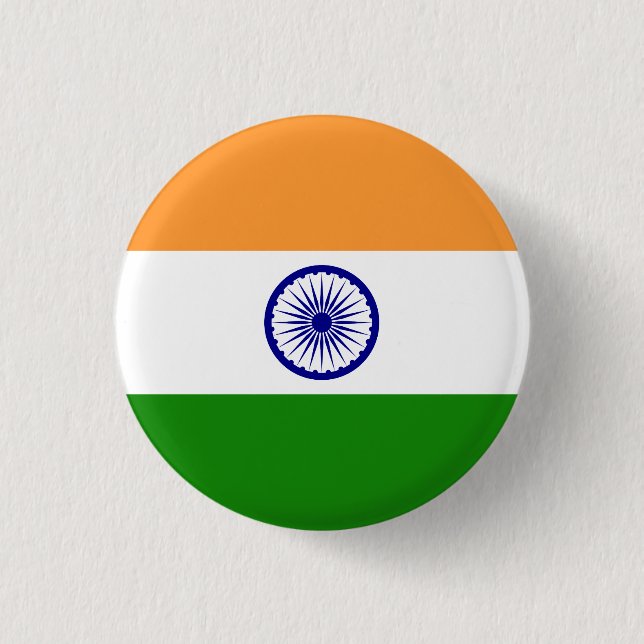Badge Rond 2,50 Cm Drapeau indien (Devant)