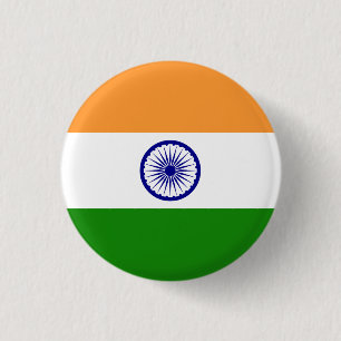 Badge Rond 2,50 Cm Drapeau indien