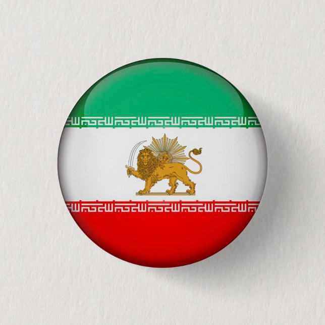 Badge Rond 2,50 Cm Drapeau Iran (Devant)