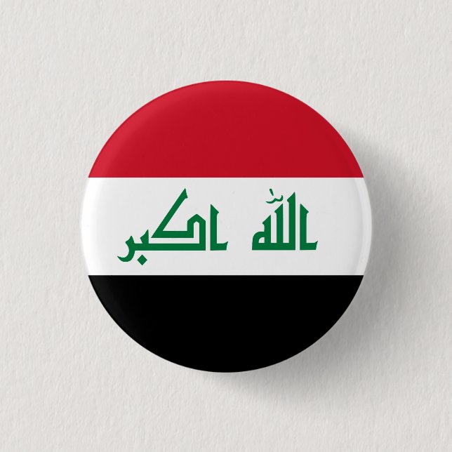 Badge Rond 2,50 Cm Drapeau Iraq (Iraq) (Devant)