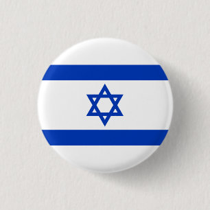 Badge Rond 2,50 Cm Drapeau israélien, Drapeau d'Israël