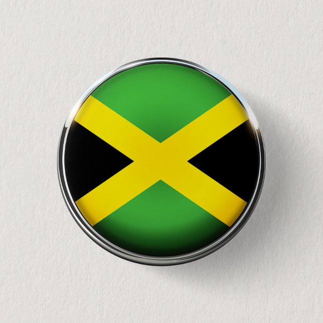 BADGE ROND 2,50 CM DRAPEAU JAUNE NOIR JAUNE JAUNE VERT (Devant)