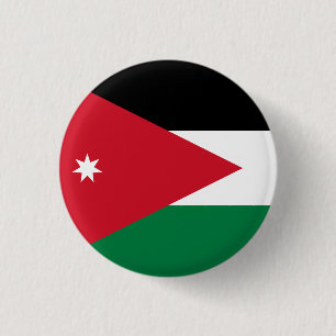 Badge Rond 2,50 Cm Drapeau Jordanie