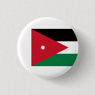 Badge Rond 2,50 Cm Drapeau jordanien, Drapeau de Jordanie