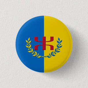 Badge Rond 2,50 Cm drapeau kabyle