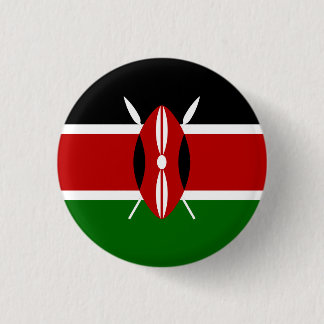 Badge Rond 2,50 Cm Drapeau kényan, Drapeau du Kenya