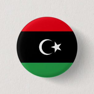 Badge Rond 2,50 Cm Drapeau libyen, Drapeau libyen