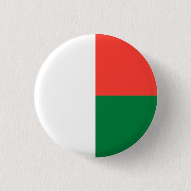 Badge Rond 2,50 Cm Drapeau Madagascar (Devant)