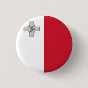 Badge Rond 2,50 Cm Drapeau maltais