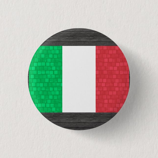 Badge Rond 2,50 Cm Drapeau moderne d'Italien de motif (Devant)