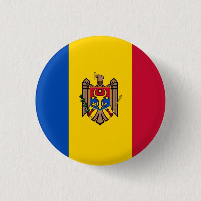 Badge Rond 2,50 Cm Drapeau moldave, Drapeau moldave (Devant)