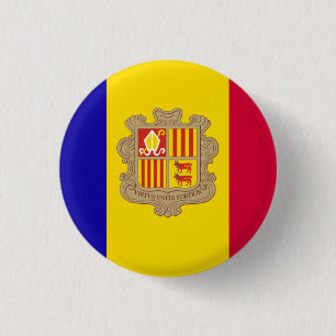 Badge Rond 2,50 Cm Drapeau national d'Andorre
