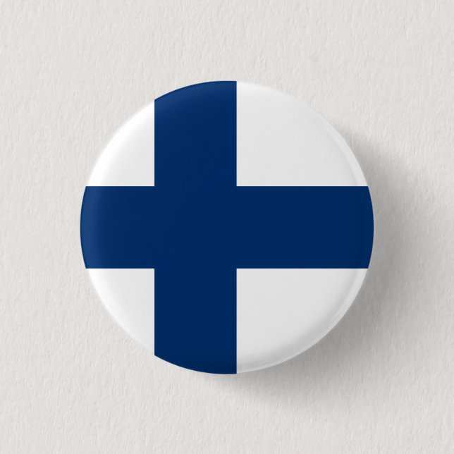 Badge Rond 2,50 Cm Drapeau national de Finlande (Devant)