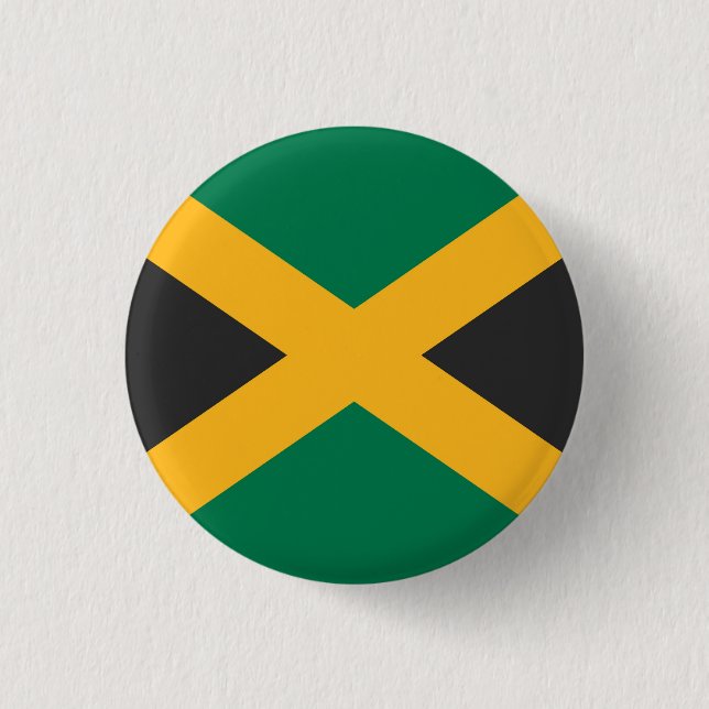 Badge Rond 2,50 Cm Drapeau national de Jamaïque (Devant)