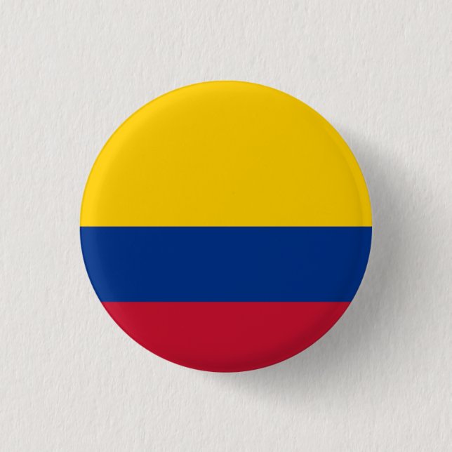Badge Rond 2,50 Cm Drapeau national de la Colombie (Devant)