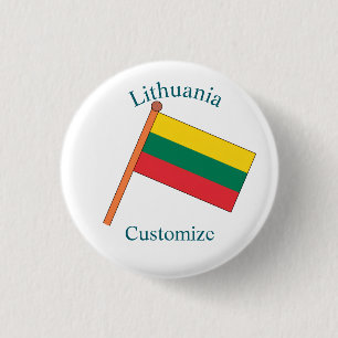Badge Rond 2,50 Cm Drapeau national de la Lituanie Thunder_Cove