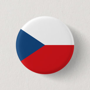 Badge Rond 2,50 Cm Drapeau national de la République tchèque